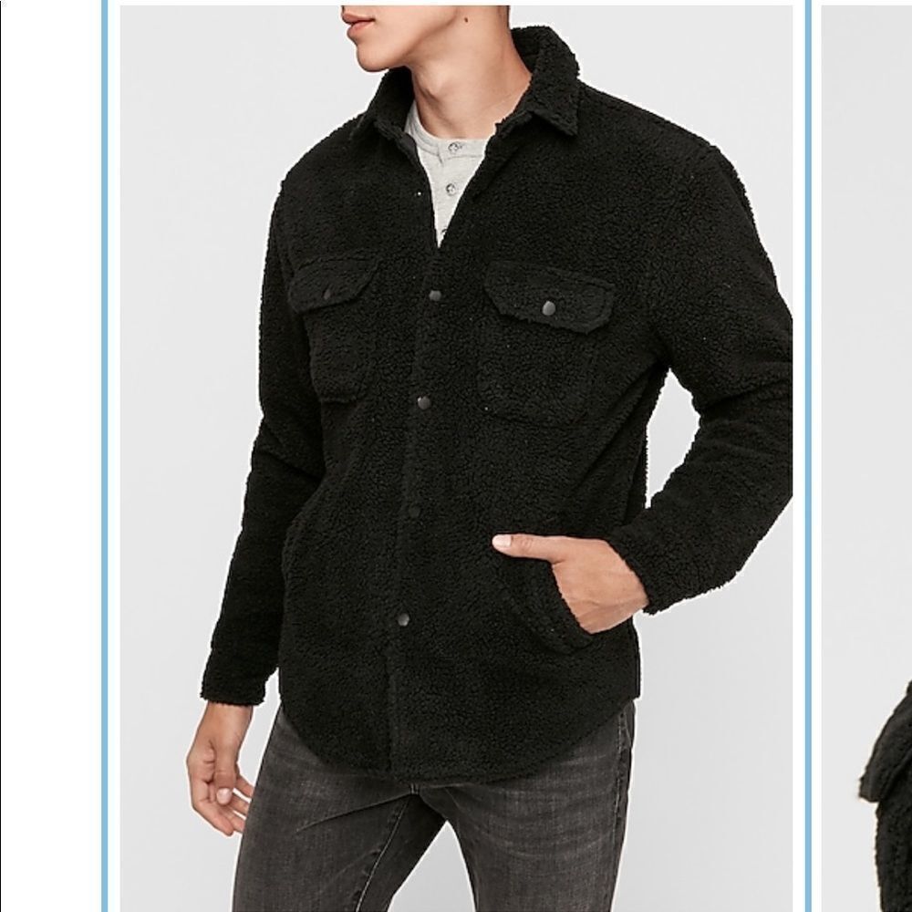 Express Sherpa Shirt Jacket NWT